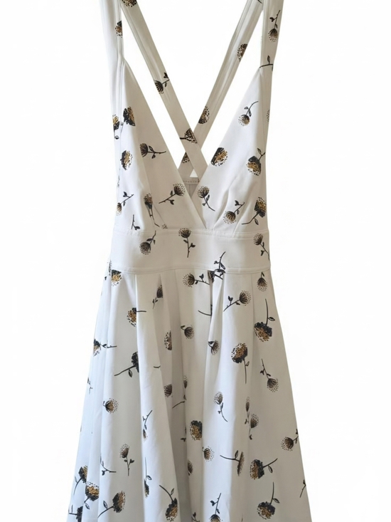 Free People Dresses & Skirts - Free People White Floral Mini Dress with Yellow & Black Print